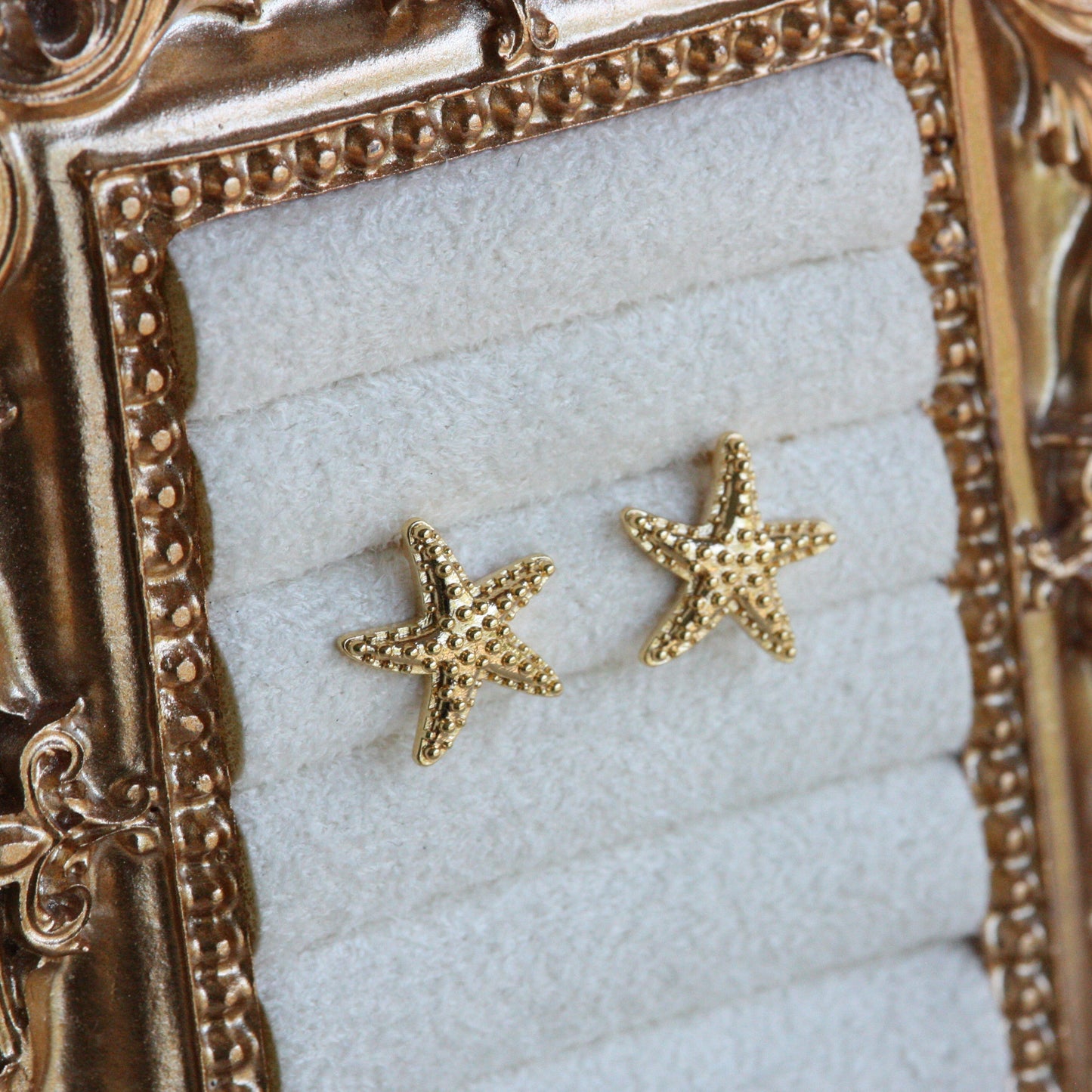 18k Gold Plated Tiny Starfish Studs