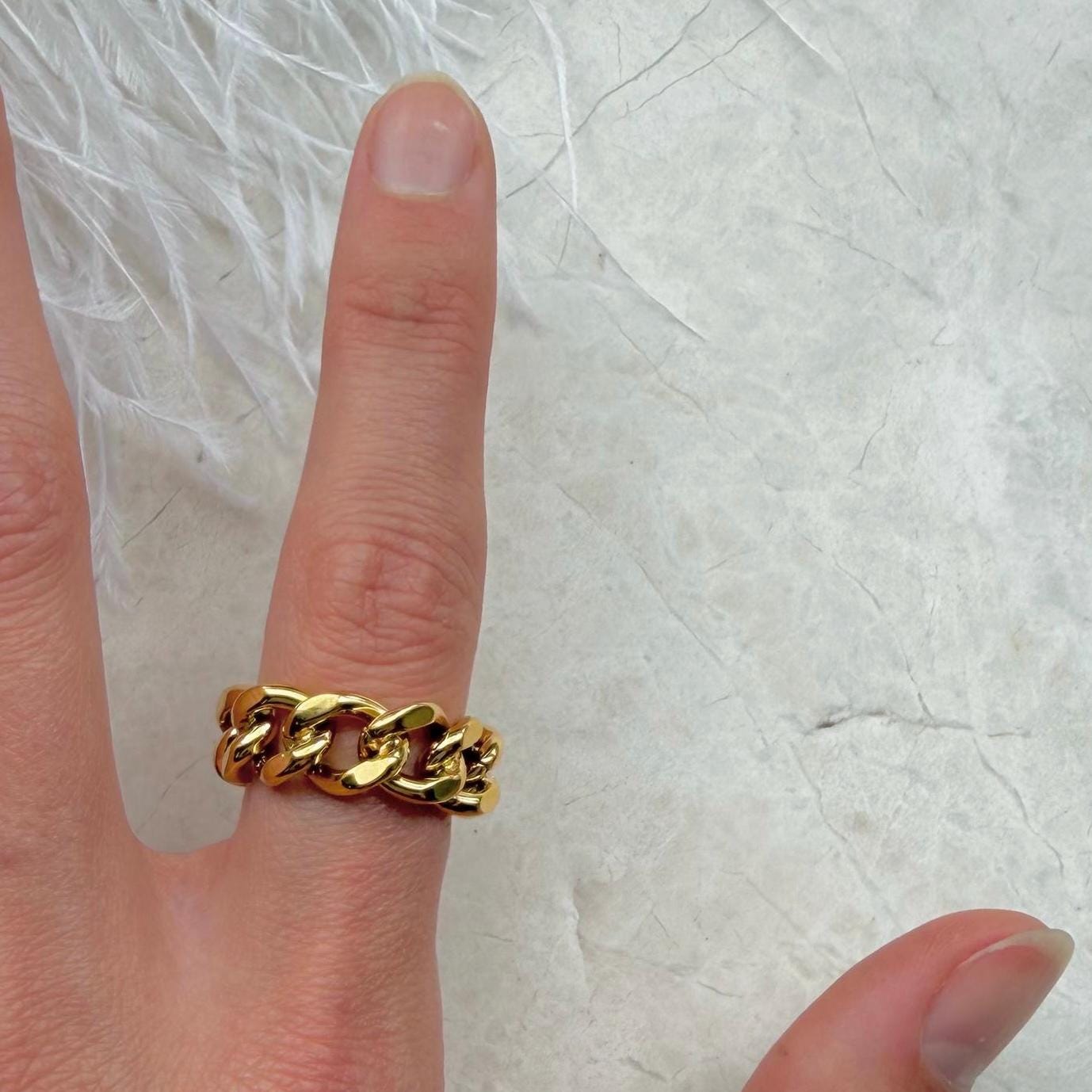 18k Gold Plated Adjustable Ring
