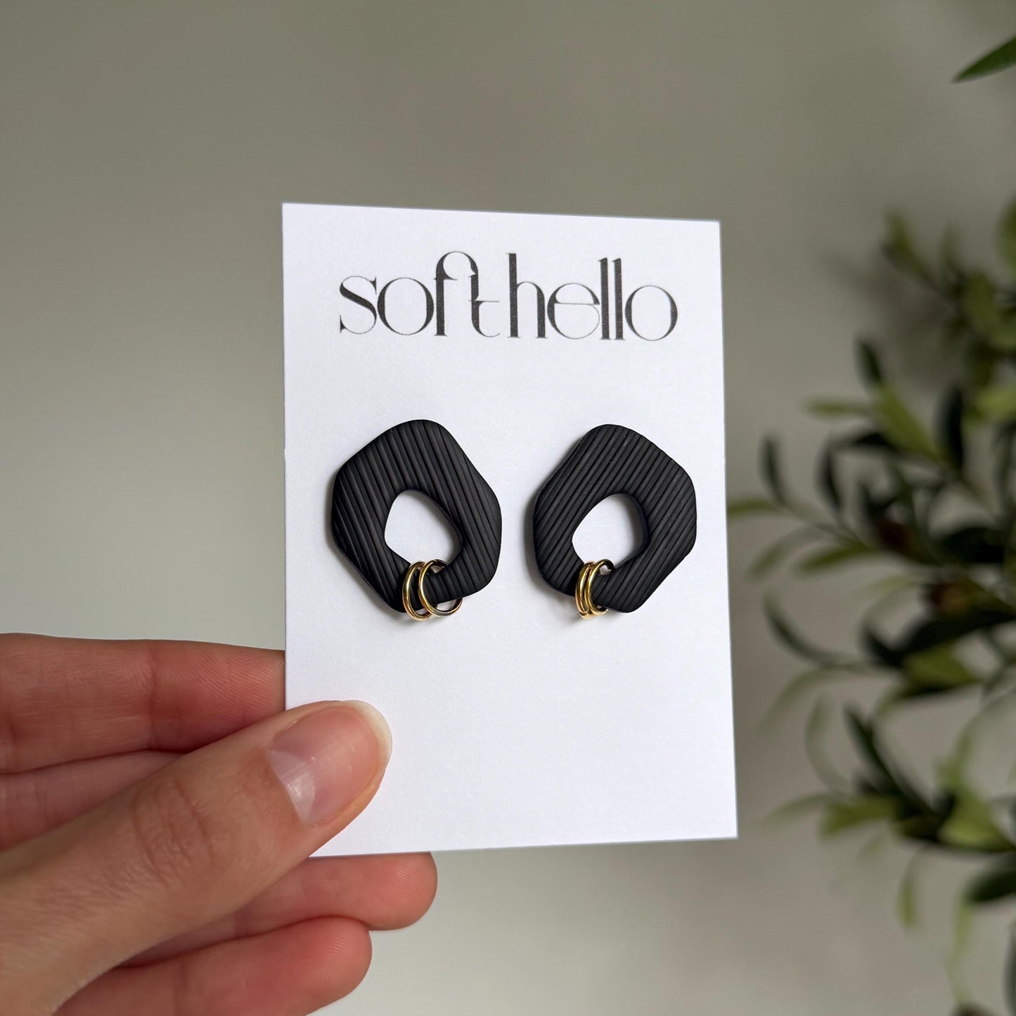 Organic Studs | Polymer Clay Earrings
