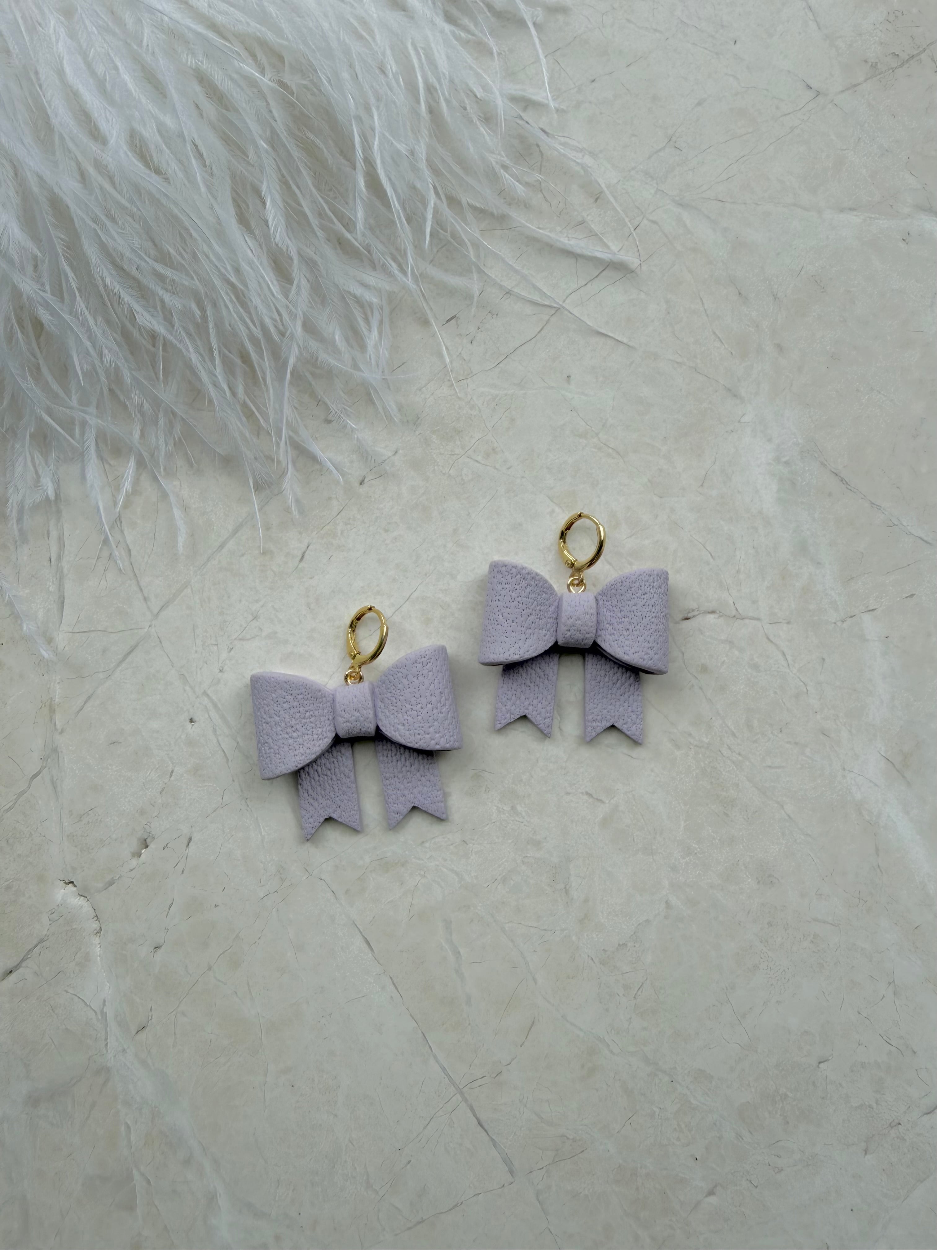 Lilac Linen Bow