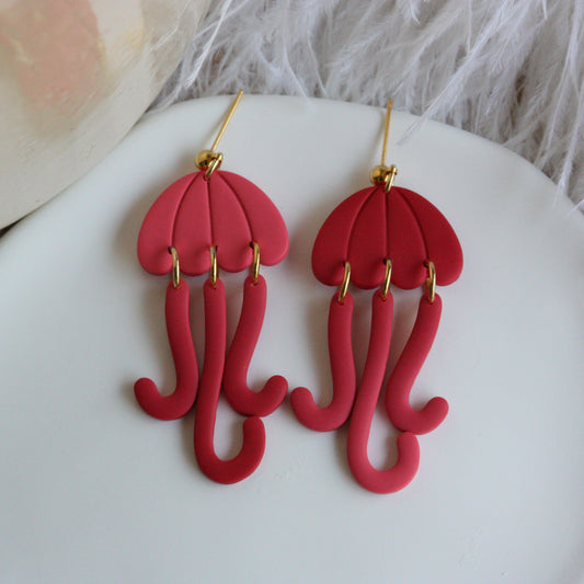 Ombré Jellyfish | Polymer Clay Earrings