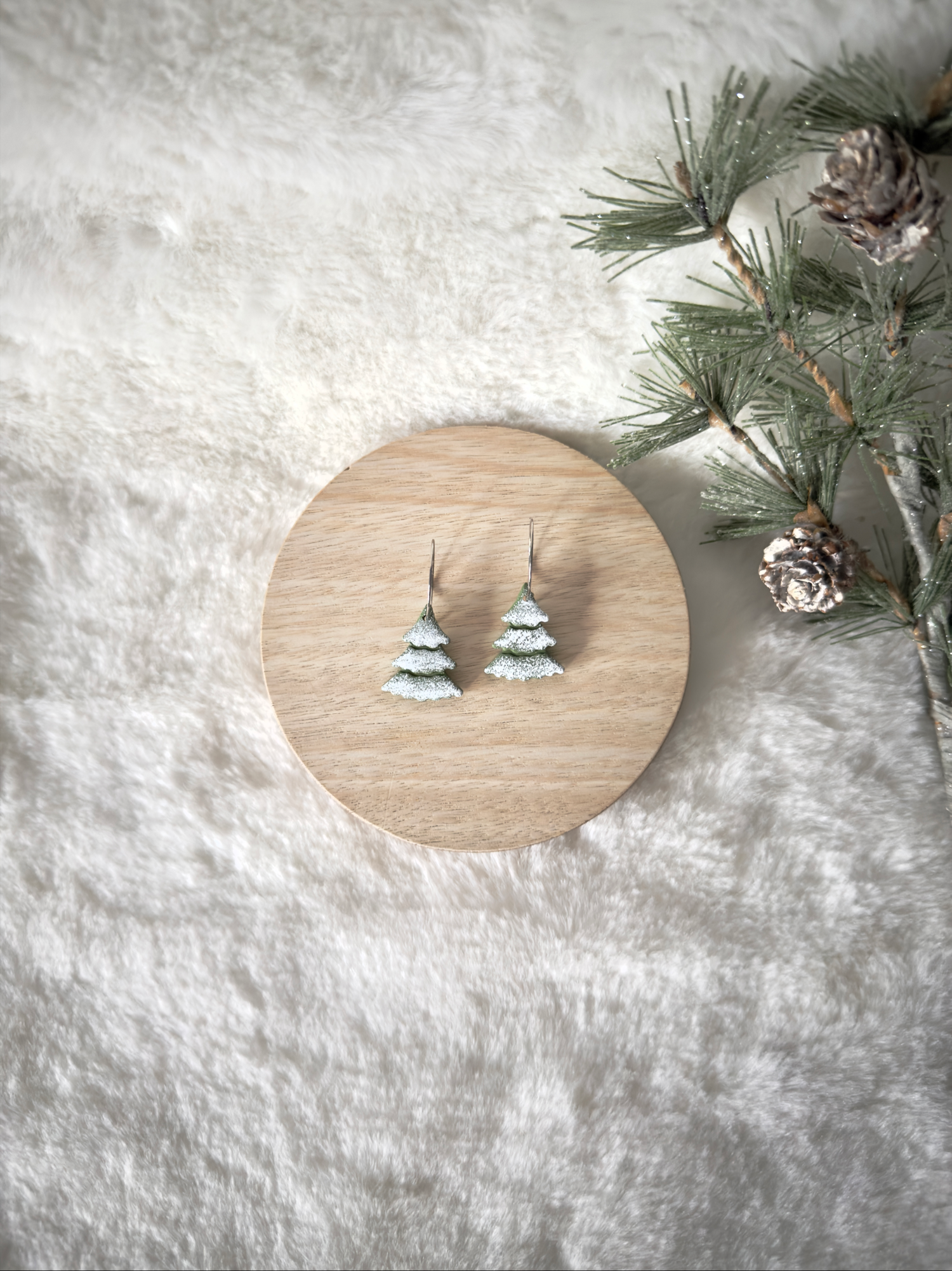 Flocked Christmas Trees