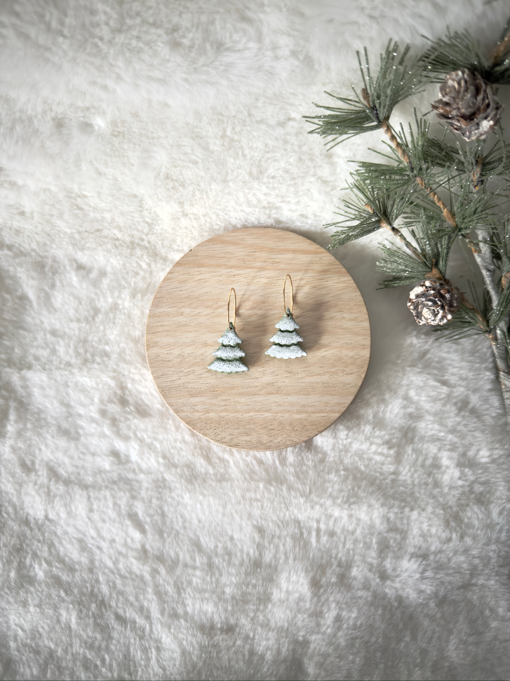 Flocked Christmas Trees