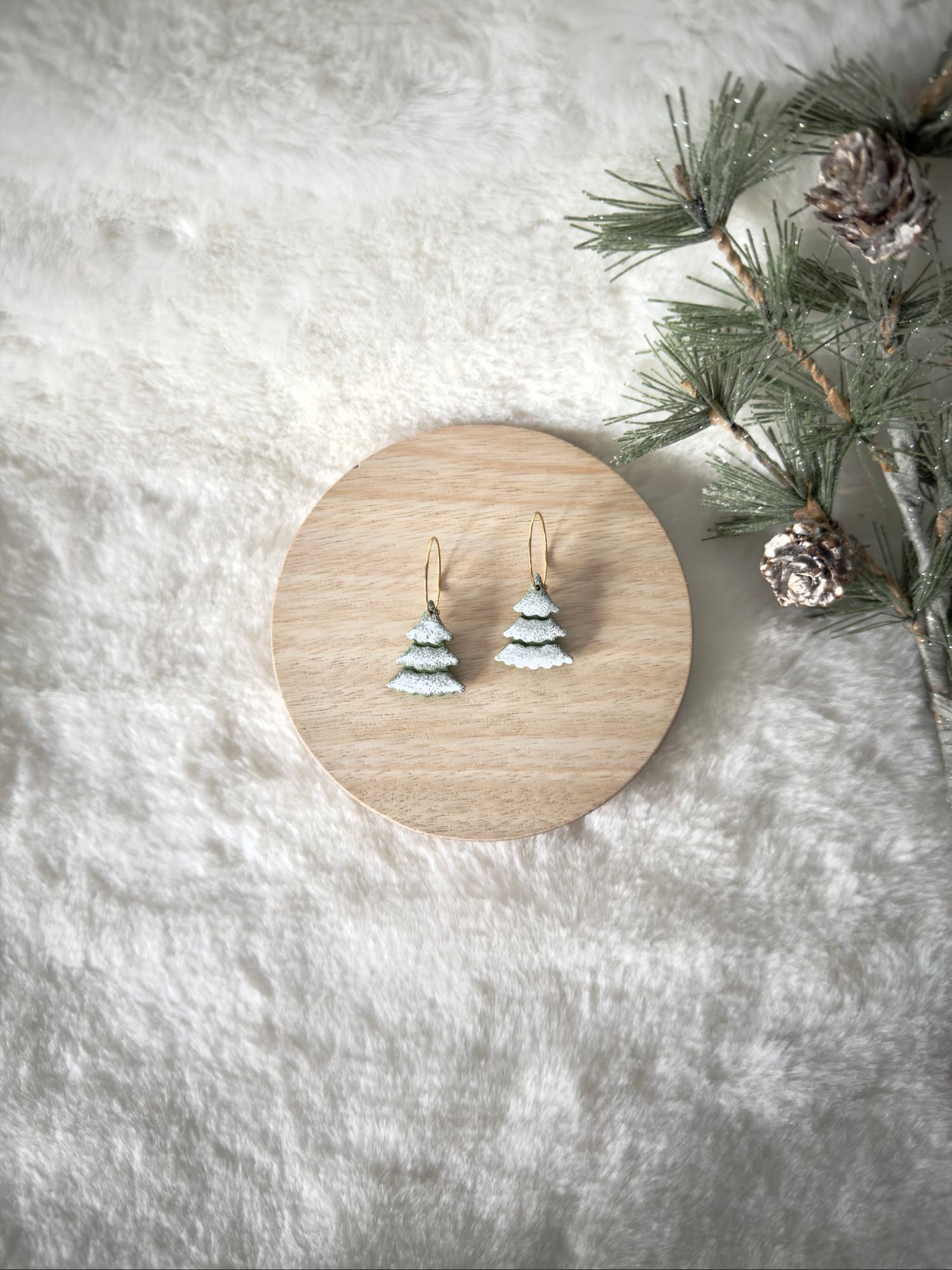 Flocked Christmas Trees