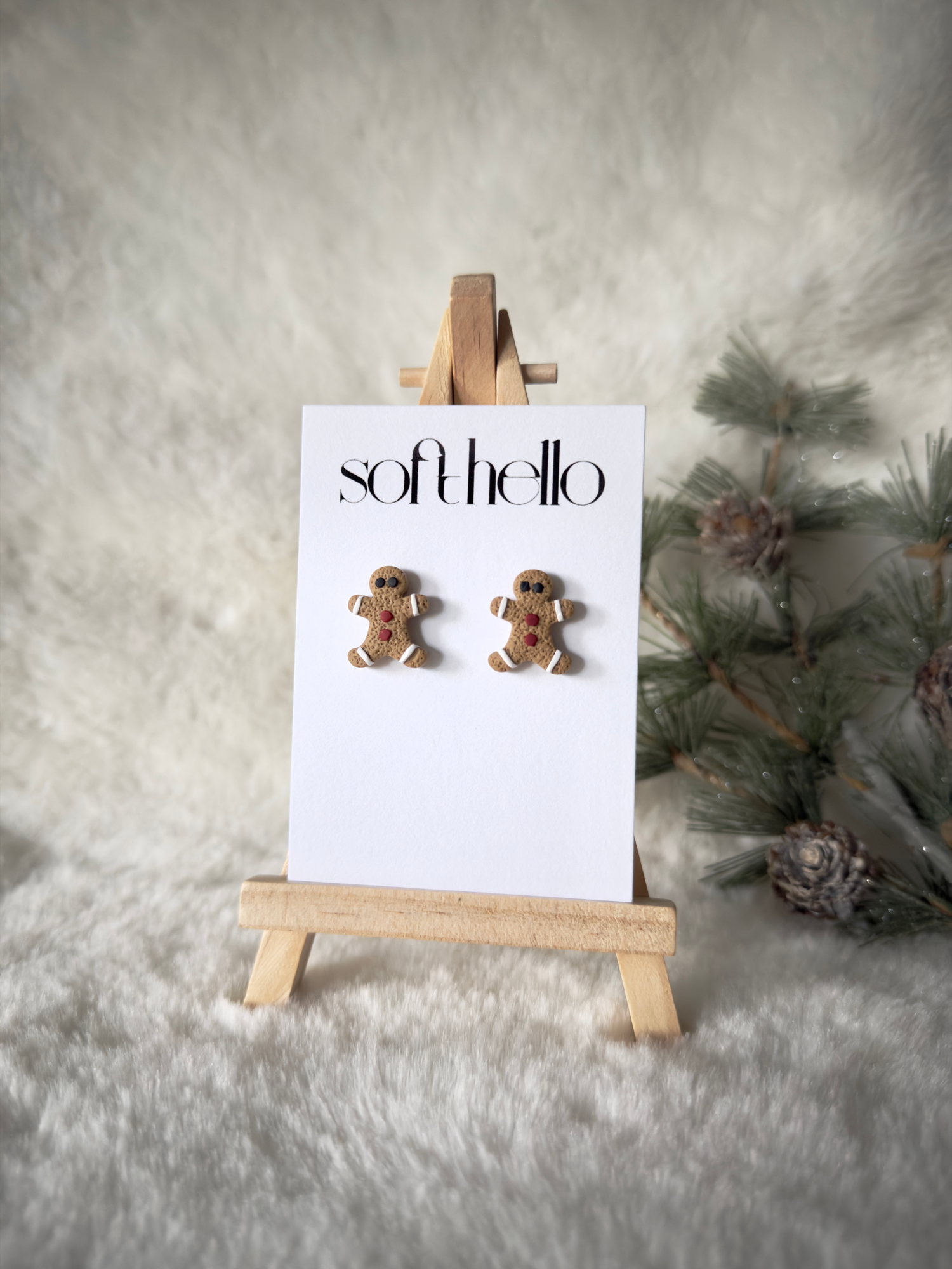 Gingerbread Man Studs