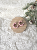 Chunky Candy Cane Hoops