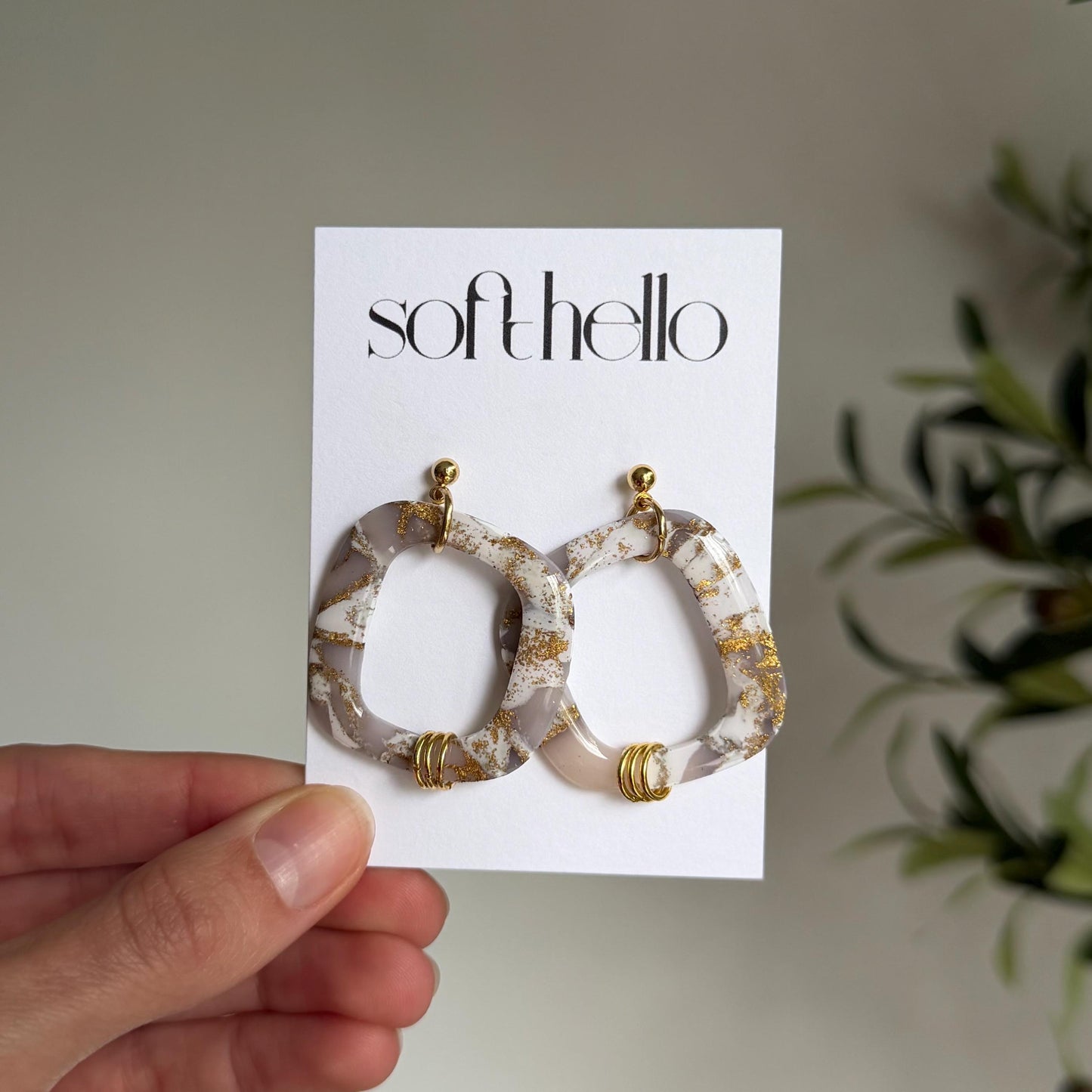Marble Ophelia | Polymer Clay Earrings