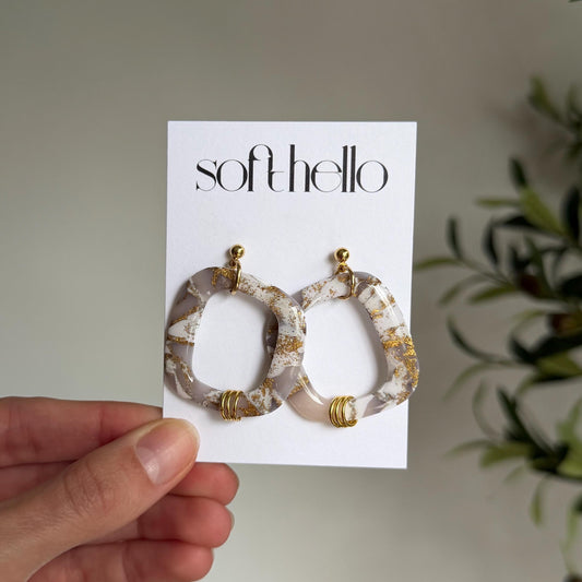 Marble Ophelia | Polymer Clay Earrings