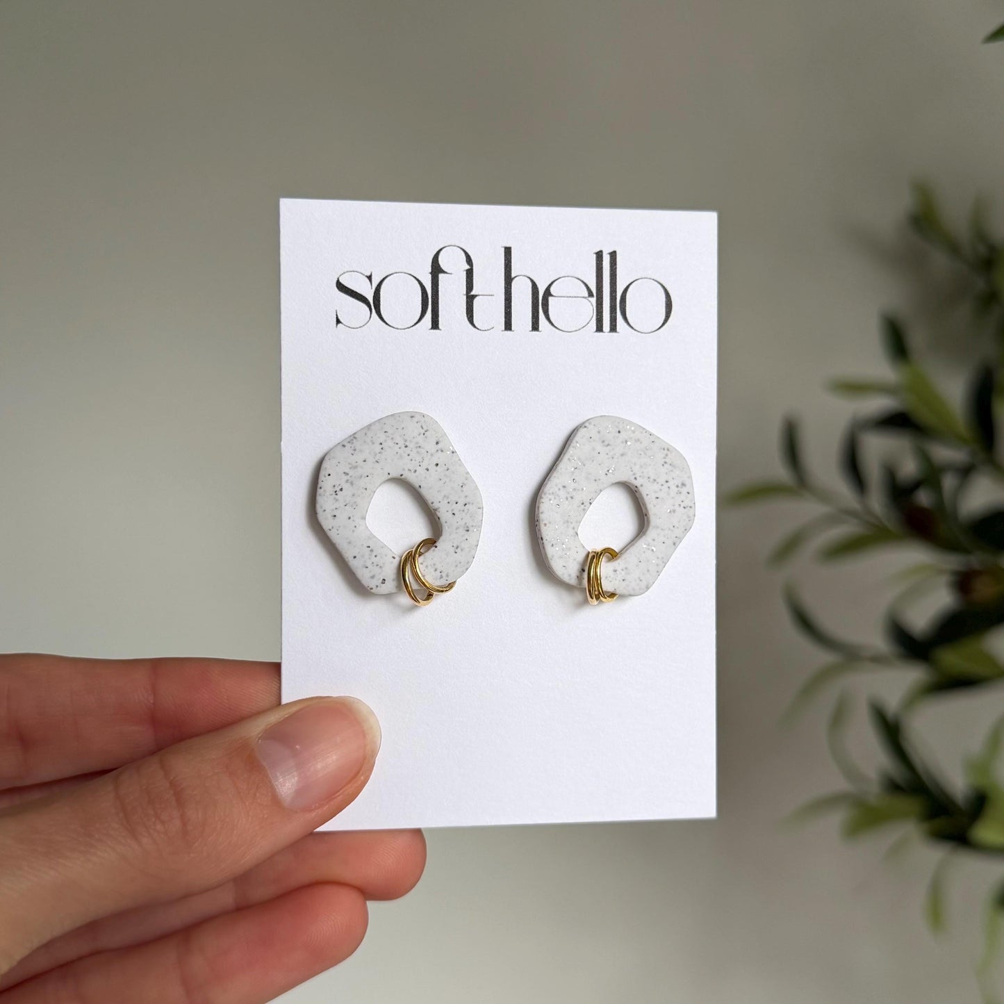 Organic Studs | Polymer Clay Earrings