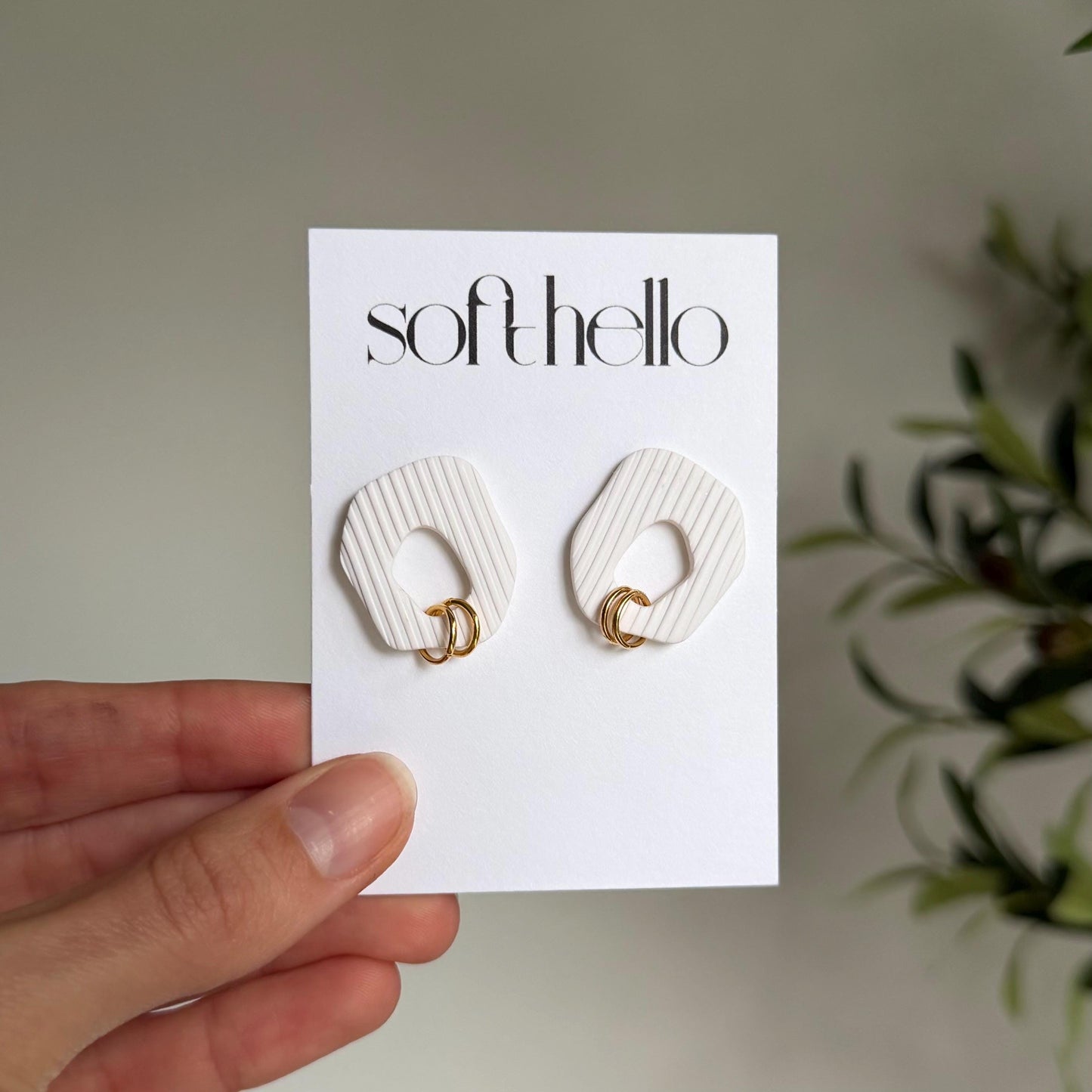 Organic Studs | Polymer Clay Earrings