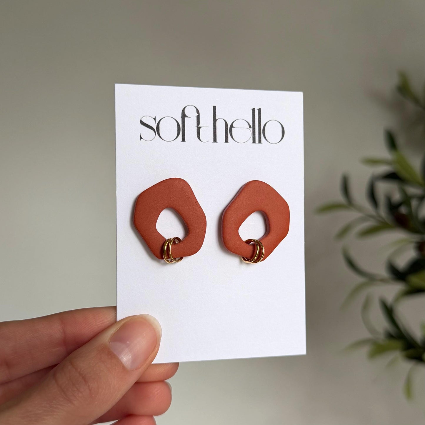 Organic Studs | Polymer Clay Earrings