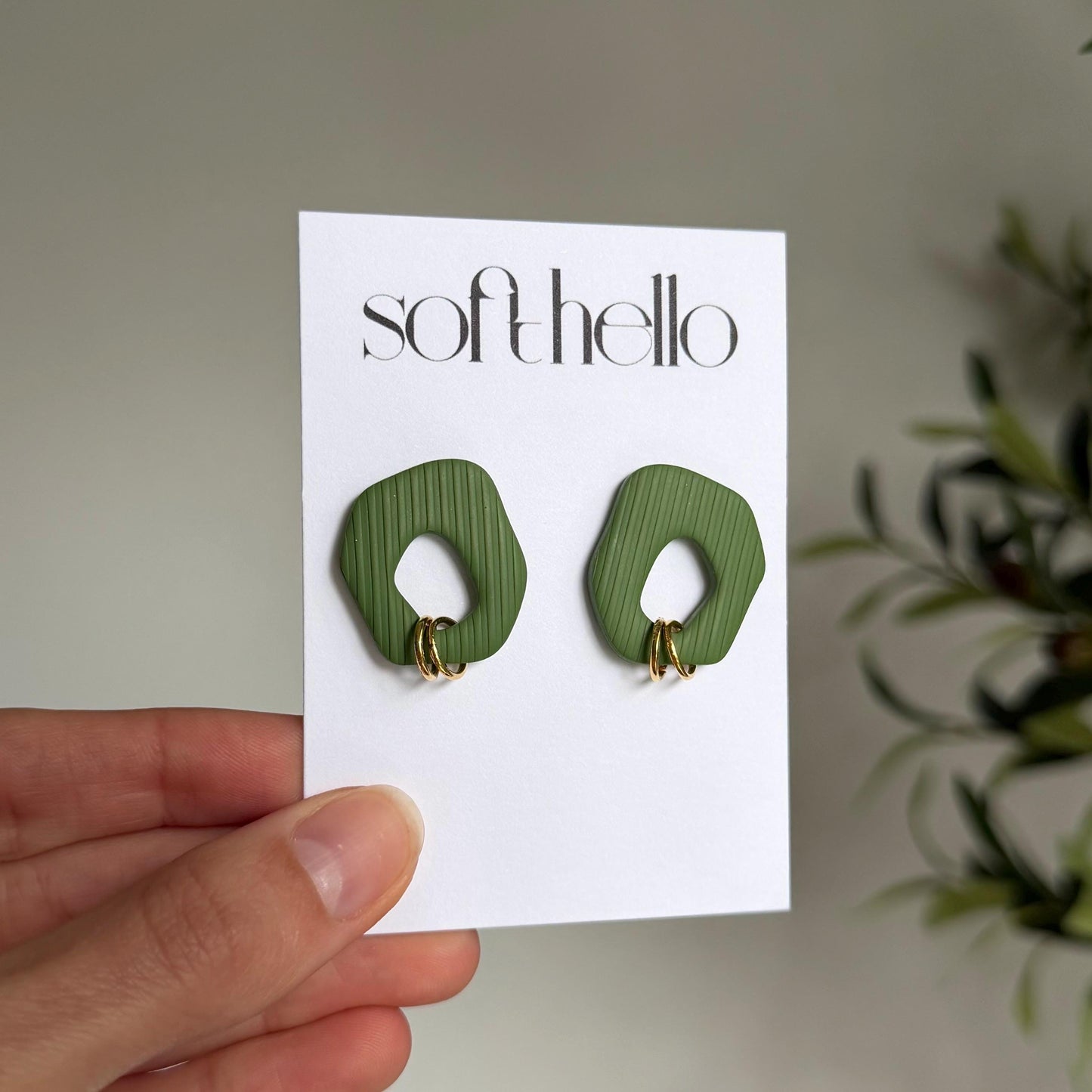 Organic Studs | Polymer Clay Earrings
