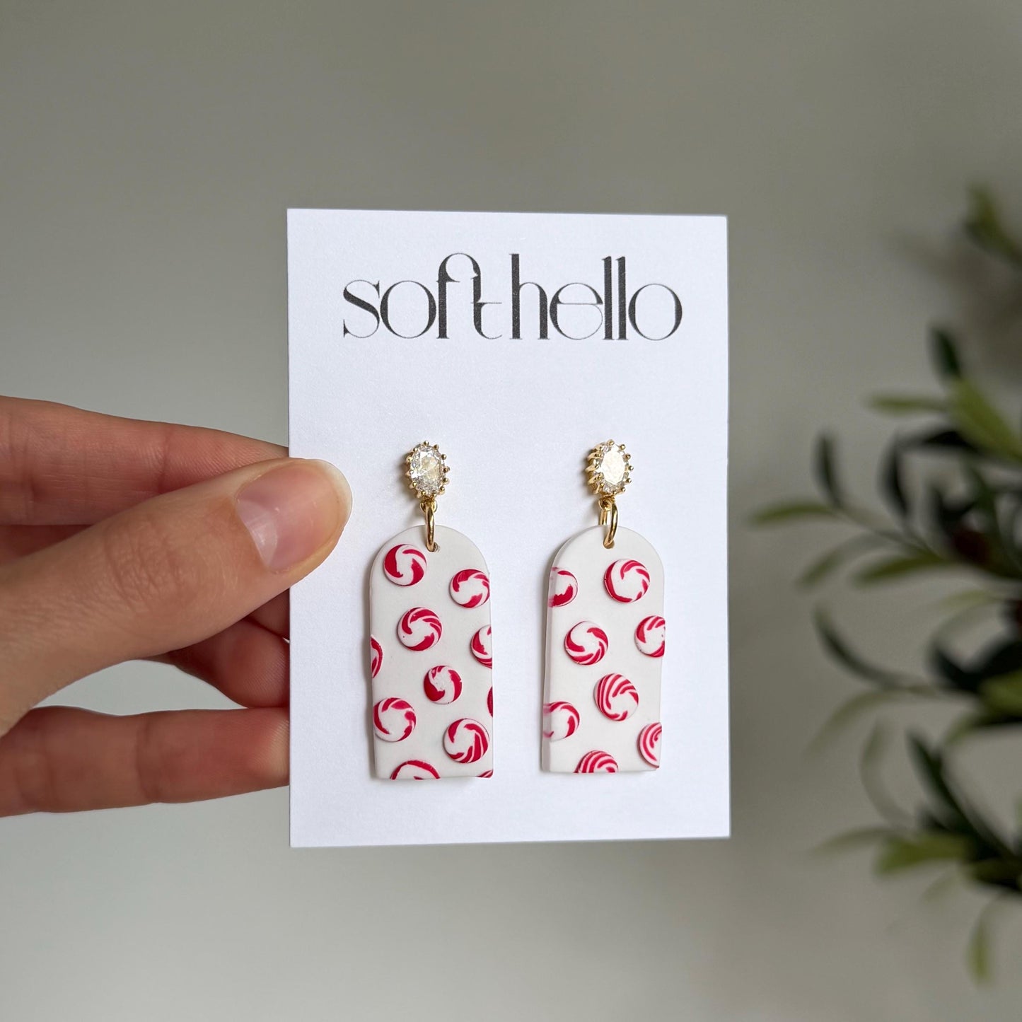 Peppermint Candy | Polymer Clay Earrings