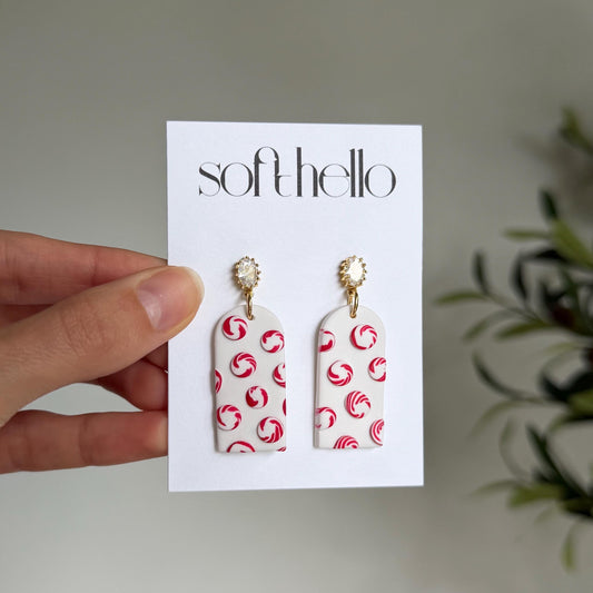 Peppermint Candy | Polymer Clay Earrings