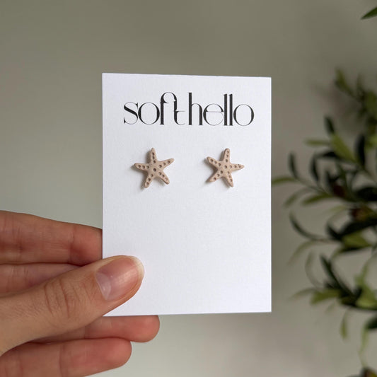 Starfish Studs | Polymer Clay Earrings
