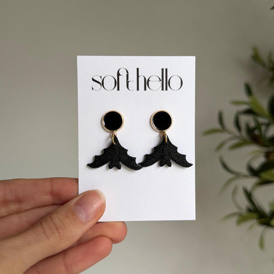 Dangling Bats | Polymer Clay Earrings