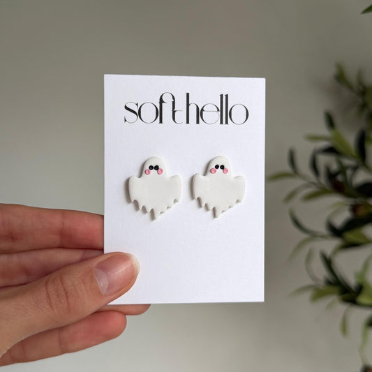 Blushing Ghosts | Polymer Clay Earrings