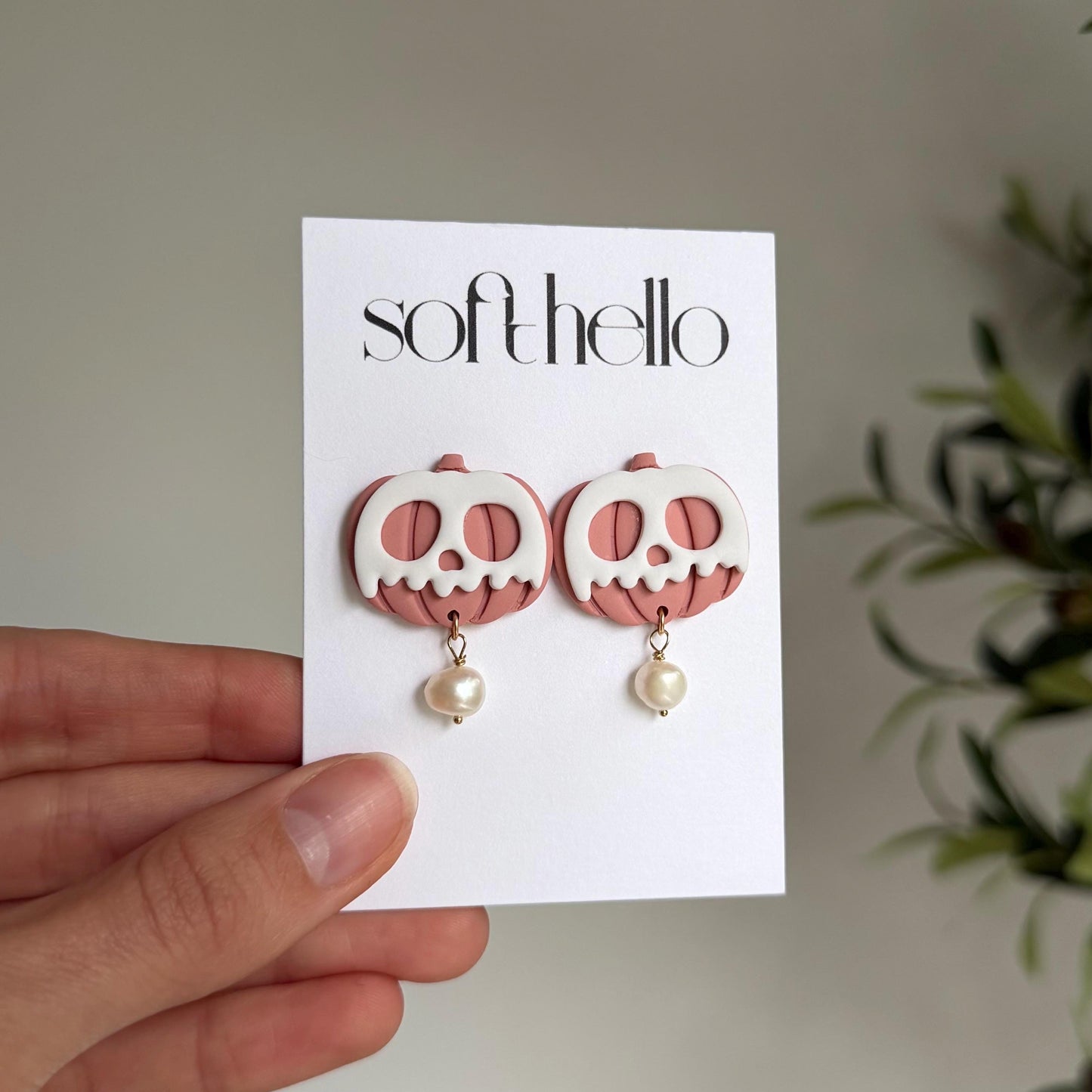 Pumpkin Skulls | Polymer Clay Earrings