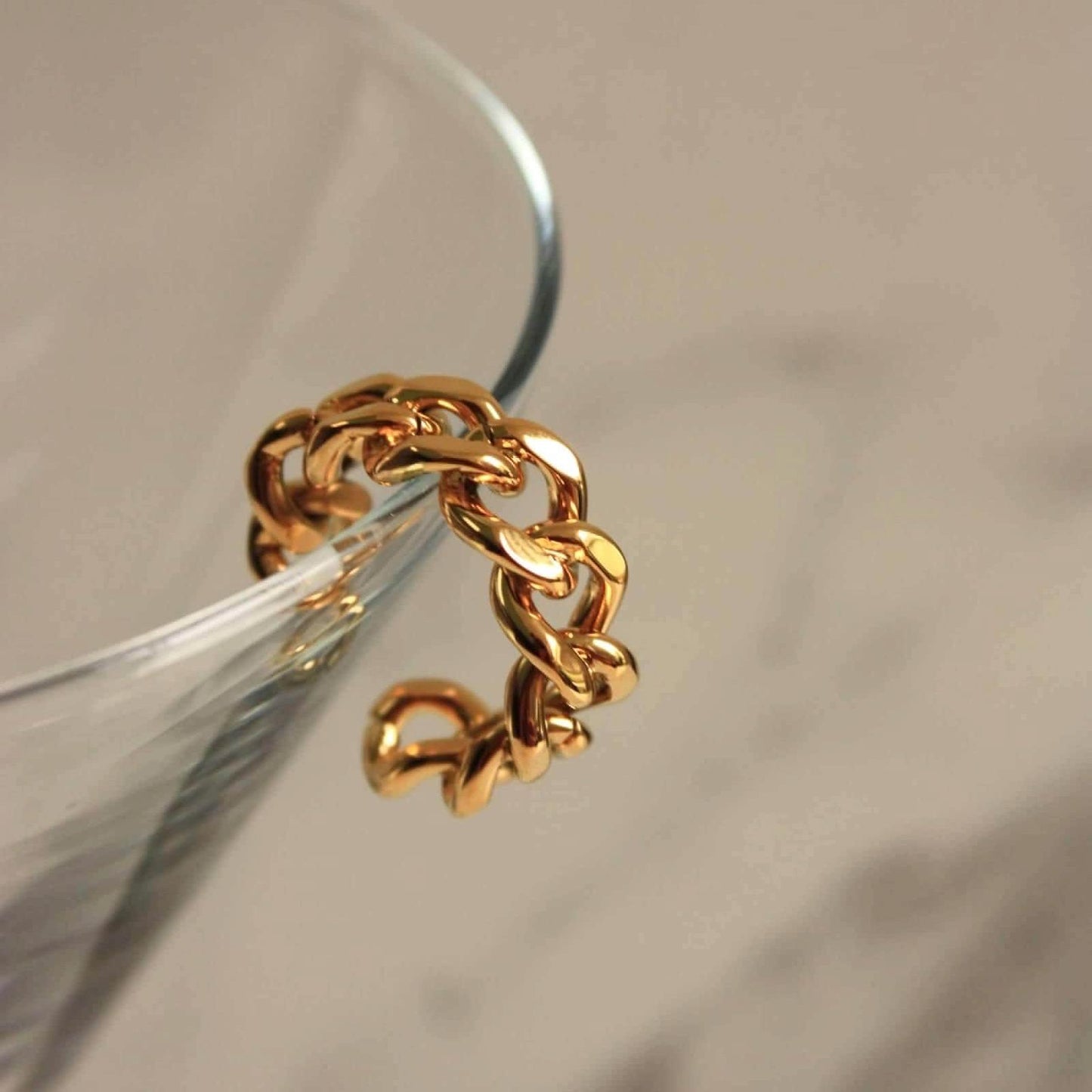18k Gold Plated Adjustable Ring