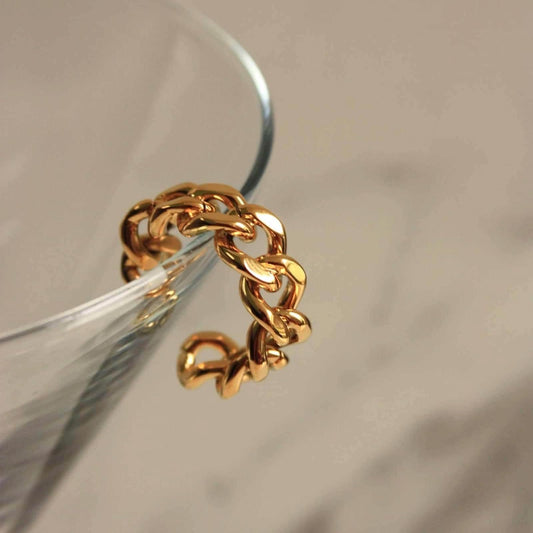 18k Gold Plated Adjustable Ring