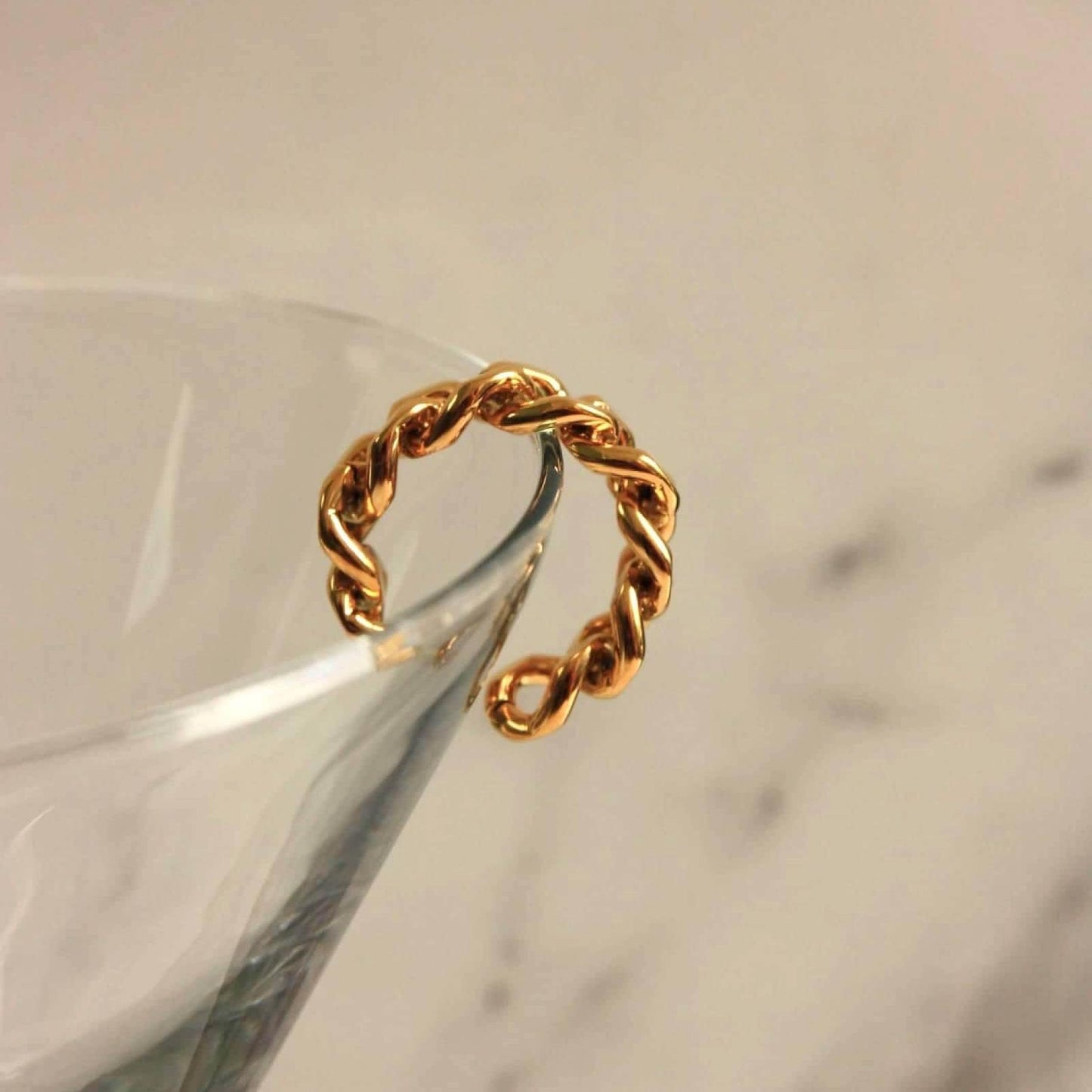 18k Gold Plated Adjustable Ring