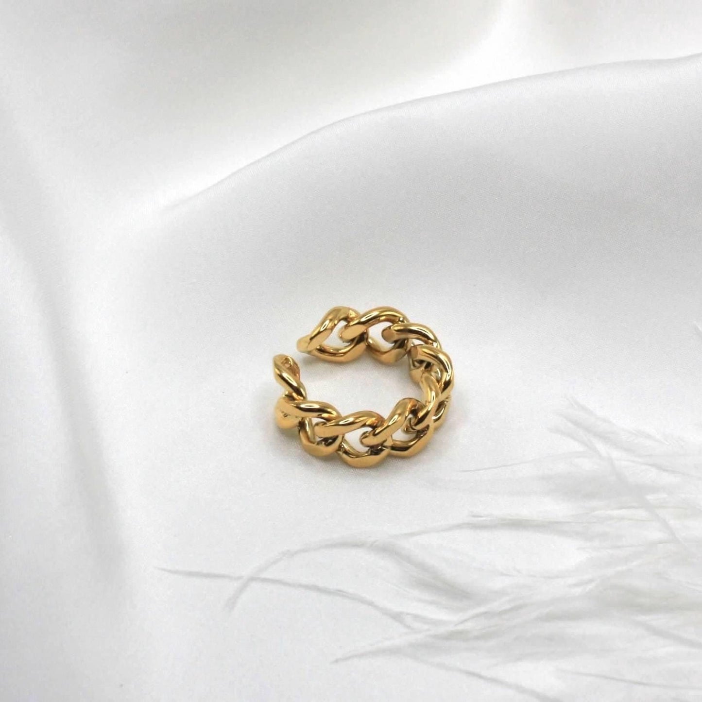 18k Gold Plated Adjustable Ring