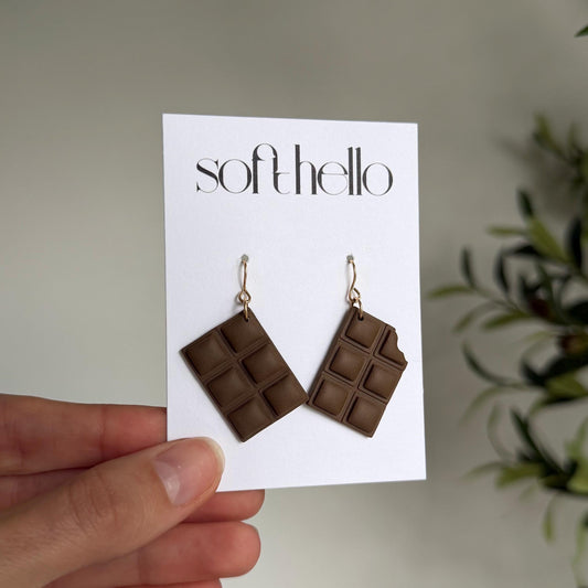 Chocolate Bars | Polymer Clay Earrings