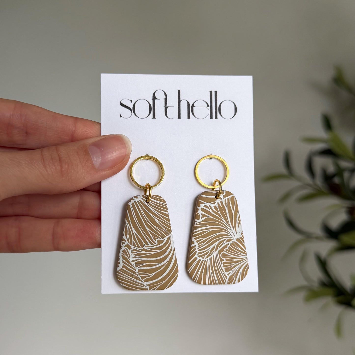 Latte Palm | Polymer Clay Earrings
